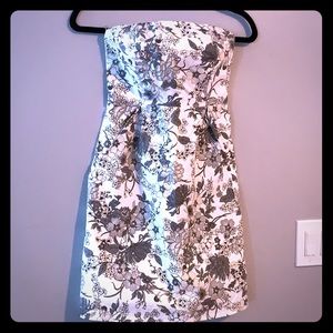 Strapless knee length dress